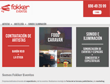 Tablet Screenshot of fokkereventos.com
